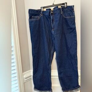 Red Head  Men’s Relaxed Fit Flannel Lined Dark Blue Jeans Size 44/30